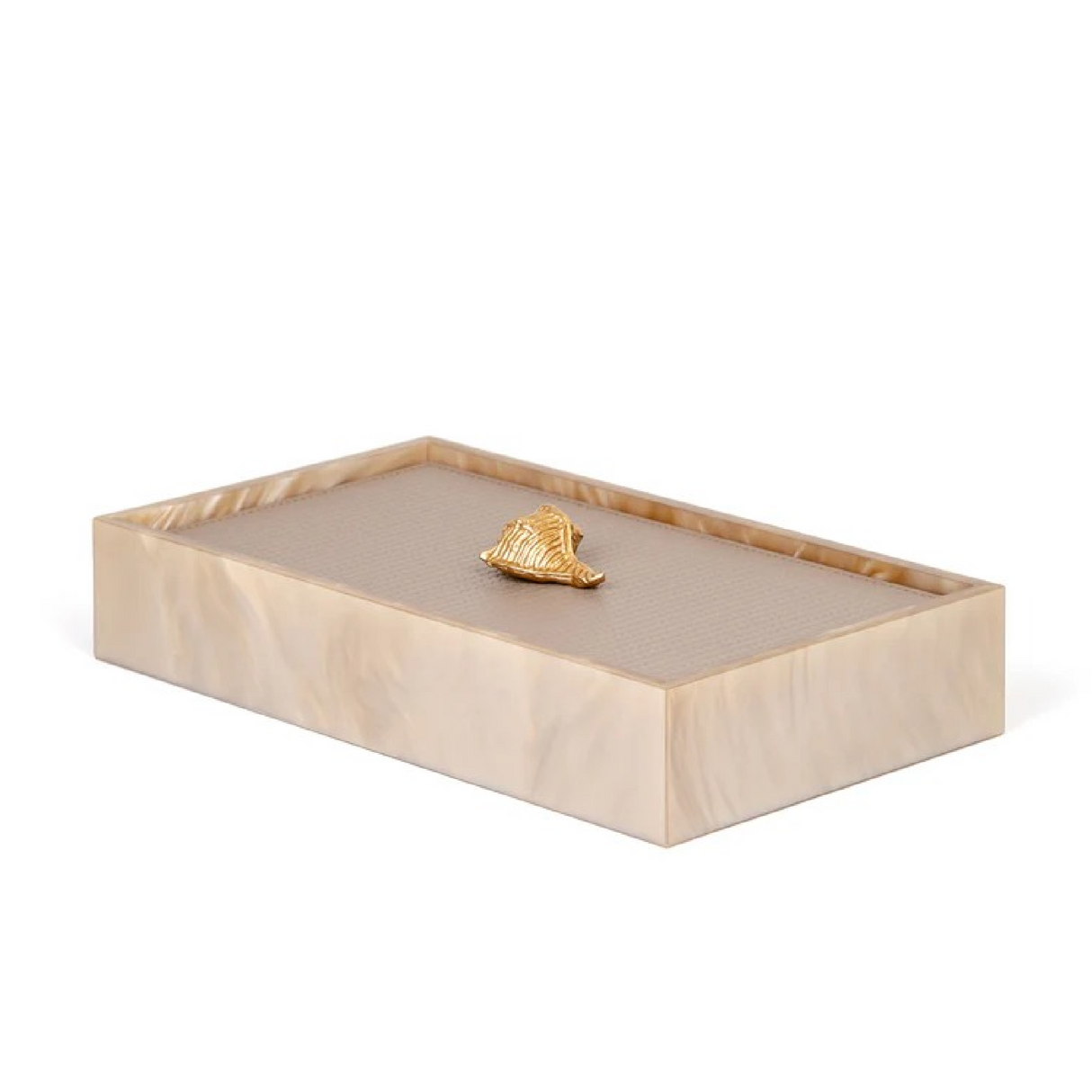 Leather Lidded Rectangular Box | Pinetti Bea | OROA.com
