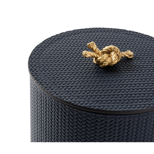 Leather Wrapped Round Box | Pinetti Thalia | OROA.com