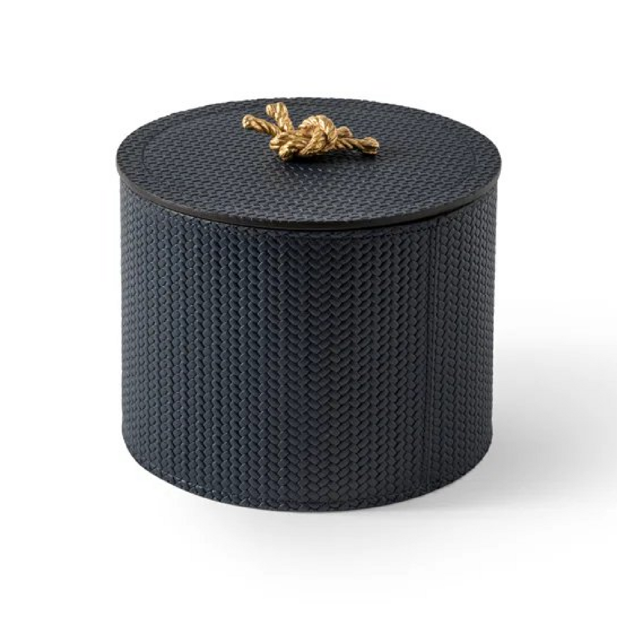 Leather Wrapped Round Box | Pinetti Thalia | OROA.com