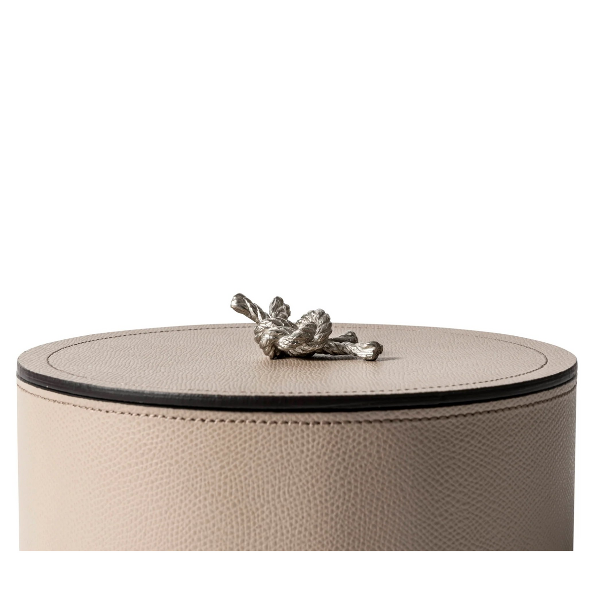 Leather Wrapped Round Box | Pinetti Thalia | OROA.com