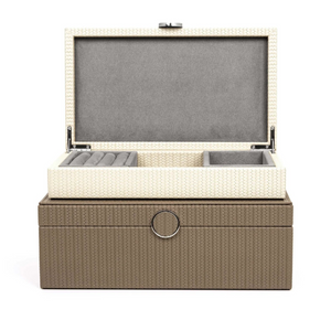Leather Wrapped Jewelry Box | Pinetti Prestige | OROA.com
