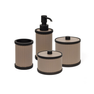 Leather Cylinder Toothbrush Holder | Pinetti Carol | OROA.com