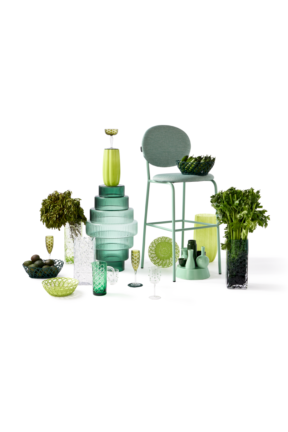 Olive Green Glass Vase | Pols Potten Melon | Oroa.com