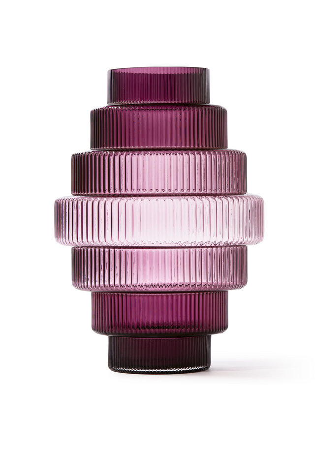 Purple Tiered Glass Vase | Pols Potten Steps | Oroa.com