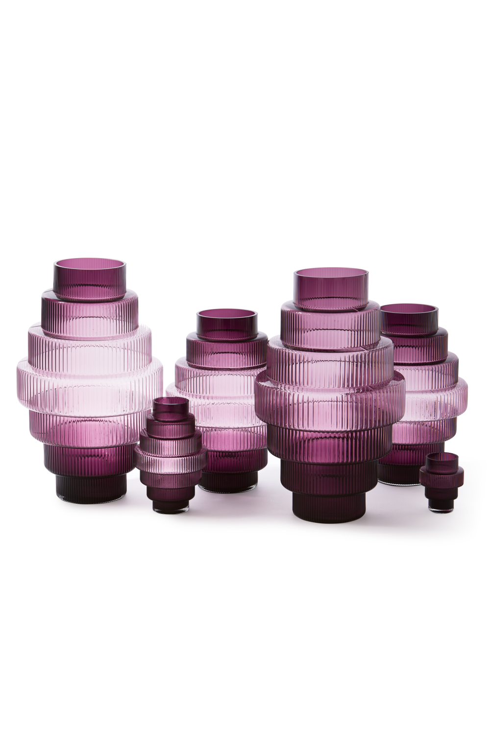 Purple Glass Tiered Vase S | Pols Potten Steps | Oroa.com