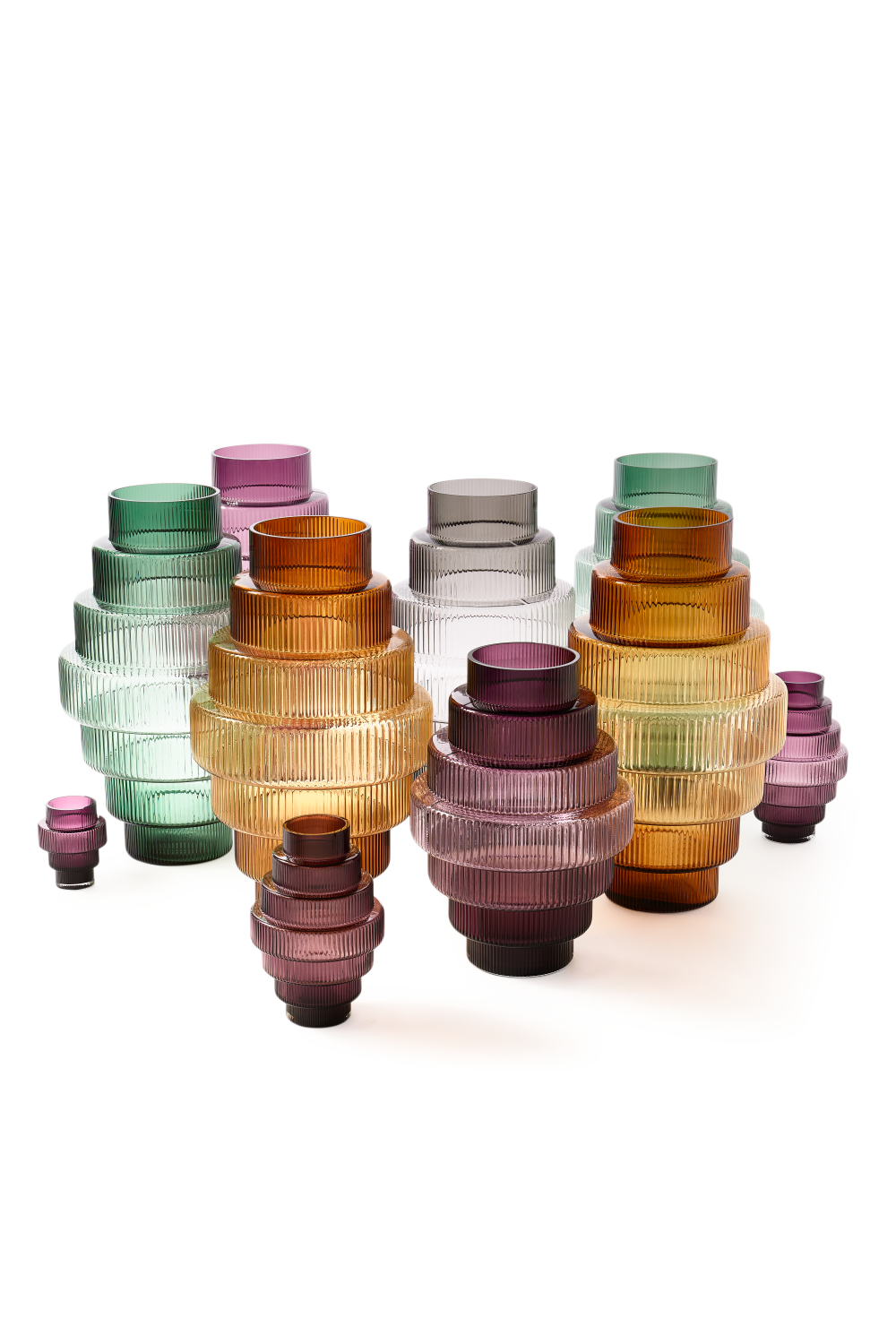 Purple Glass Tiered Vase S | Pols Potten Steps | Oroa.com