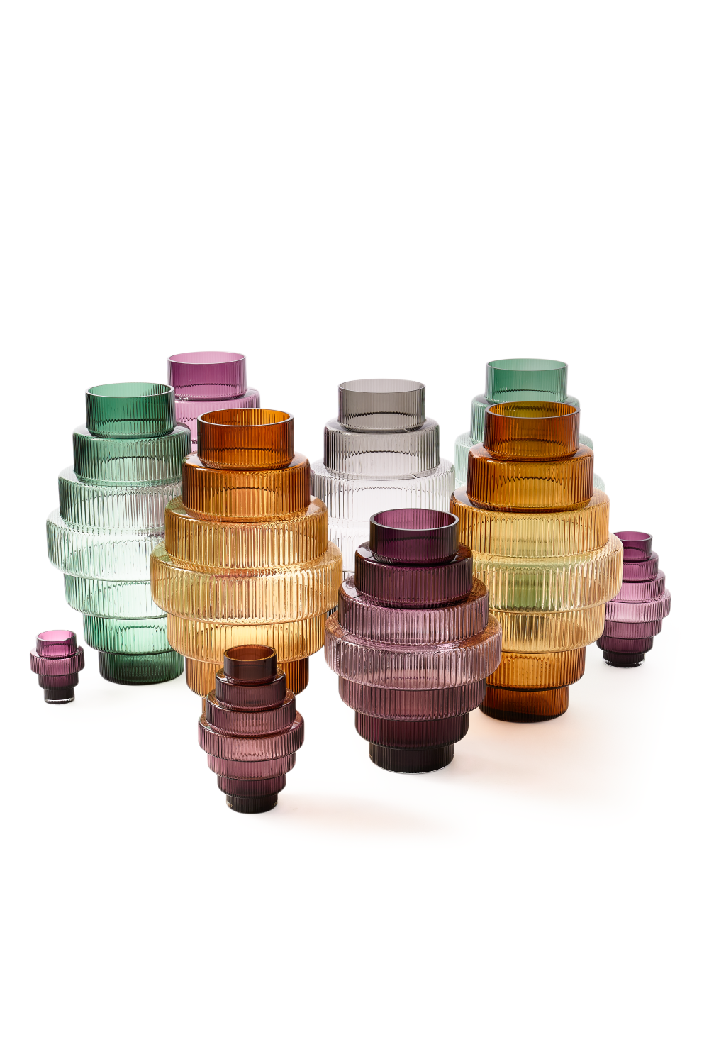 Purple Tiered Glass Vase | Pols Potten Steps | Oroa.com