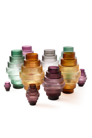 Purple Tiered Glass Vase | Pols Potten Steps | Oroa.com