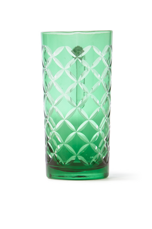 Patterned Green Glass Pitcher | Pols Potten Cuttings | Oroa.com