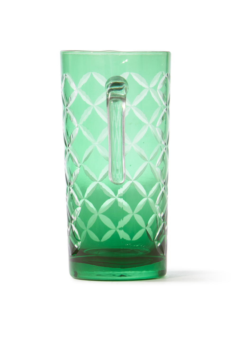 Patterned Green Glass Pitcher | Pols Potten Cuttings | Oroa.com