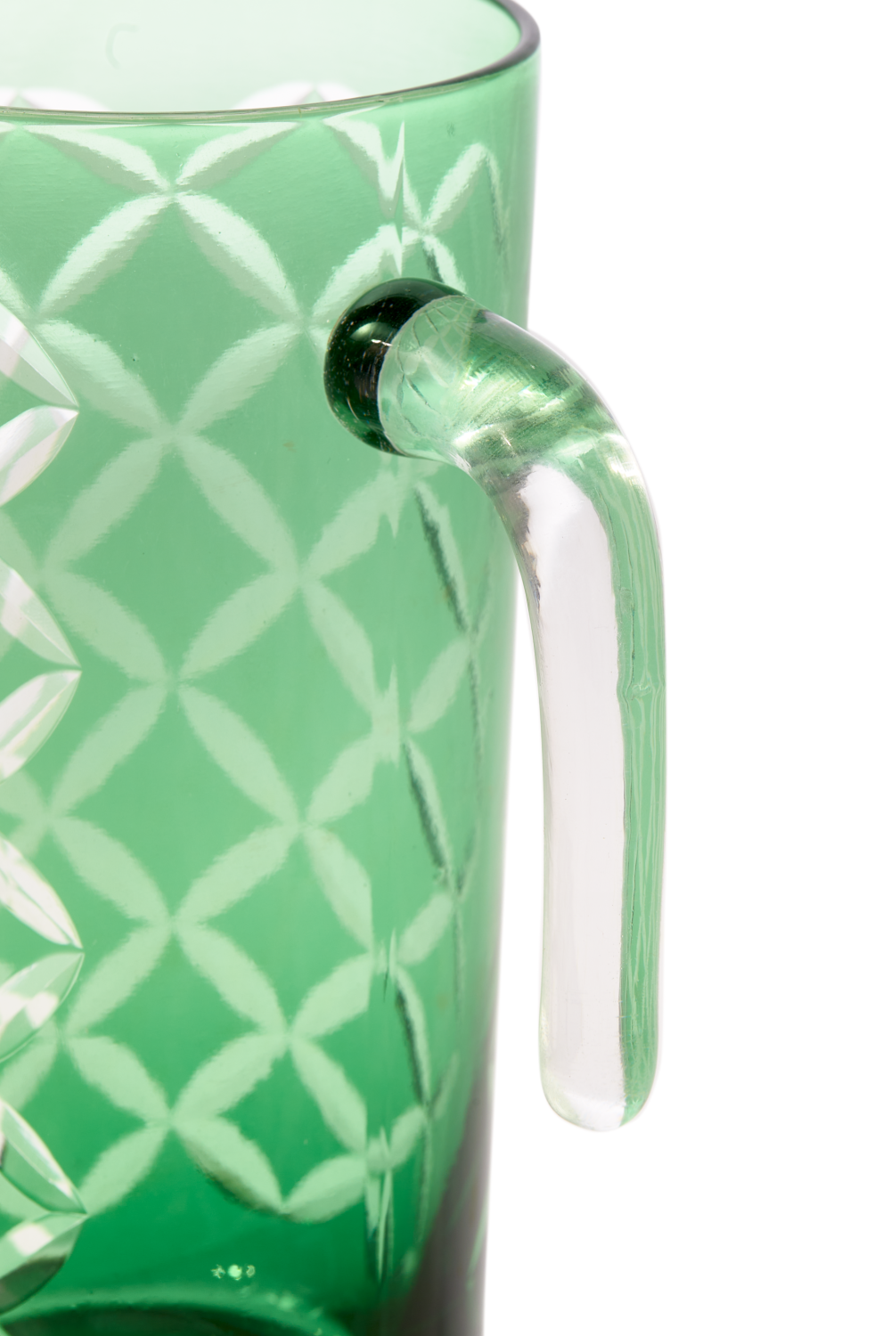 Patterned Green Glass Pitcher | Pols Potten Cuttings | Oroa.com