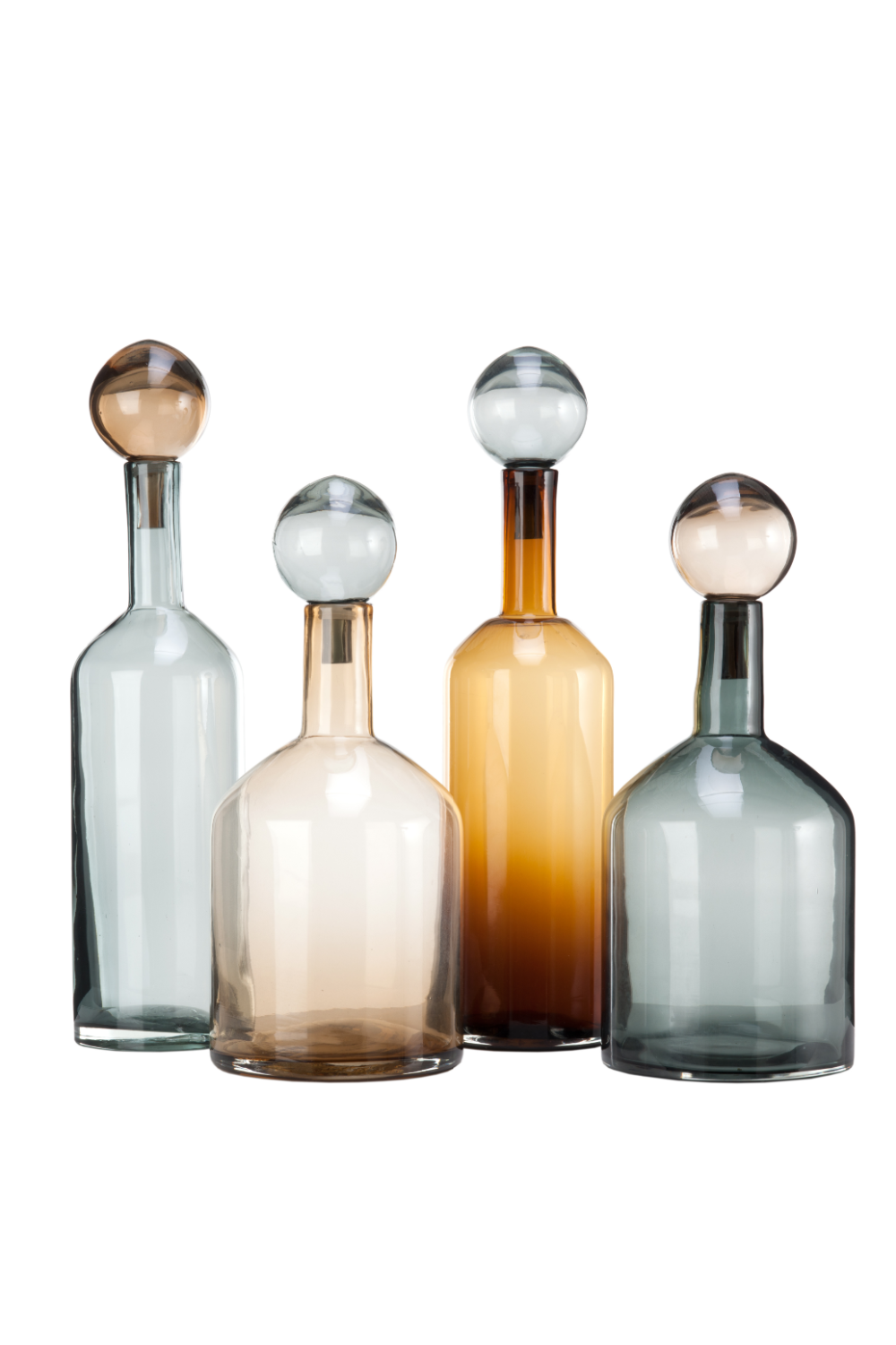 Minimalist Glass Decor (Set of 4) | Pols Potten Bubbles and Bottles | Oroa.com