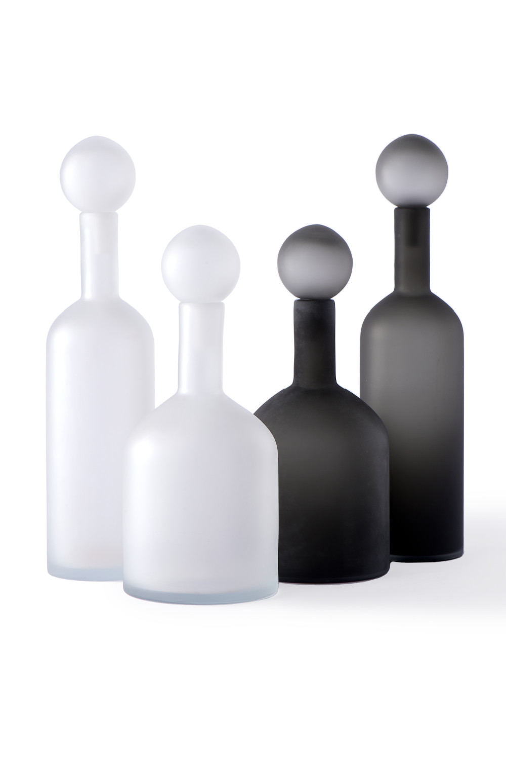 Minimalist Glass Decor (Set of 4) | Pols Potten Bubbles and Bottles | Oroa.com
