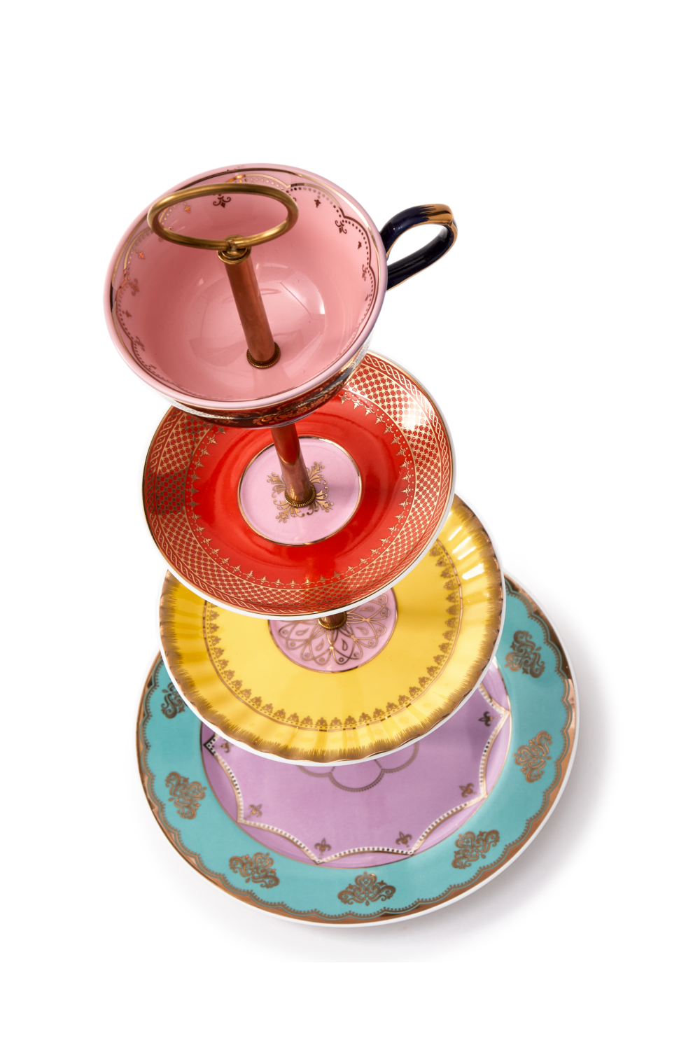 Multi-colored Porcelain High Tea Set | Pols Potten Grandpa | Oroa.com