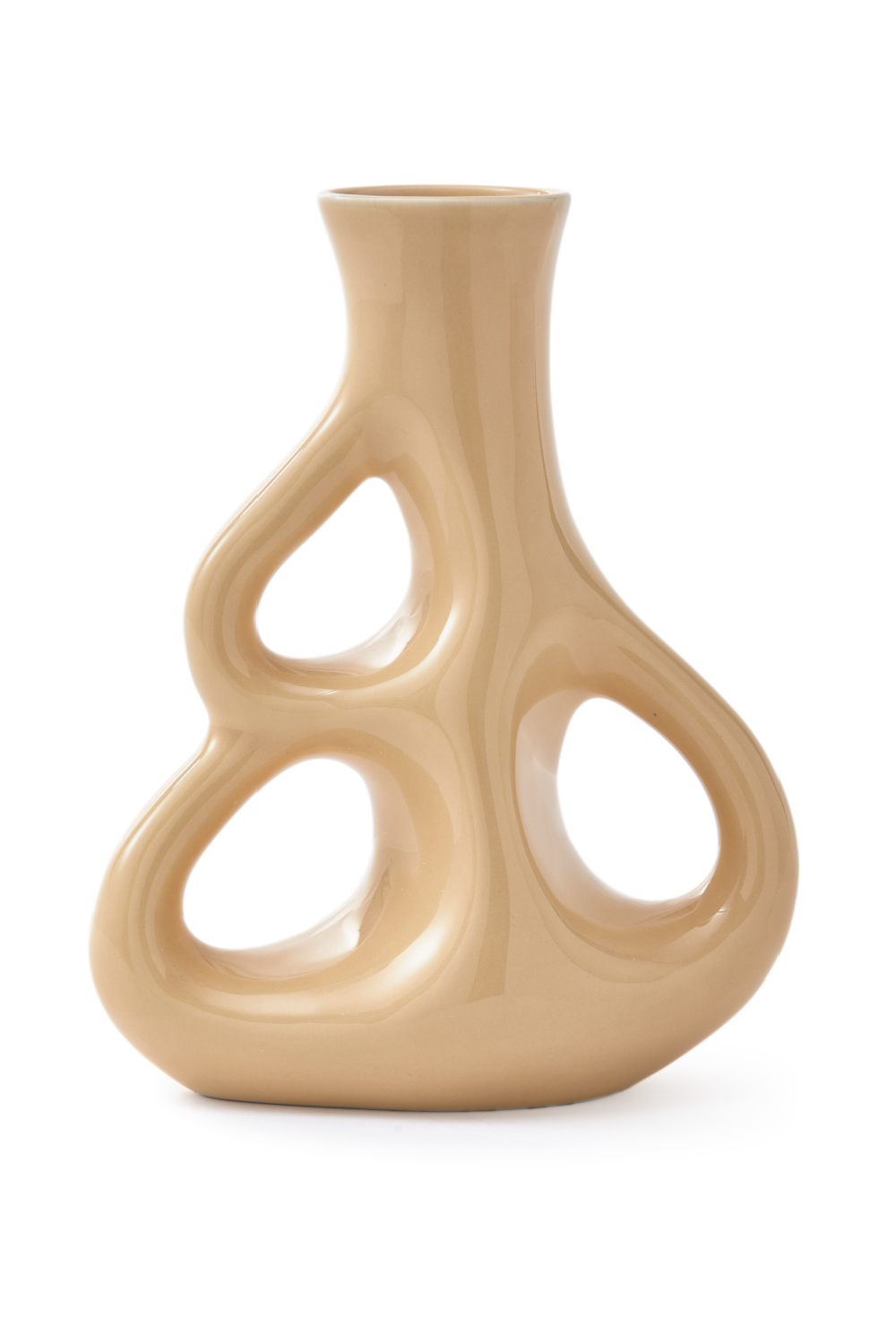 Beige Stoneware Vase S | Pols Potten Three Ears | Oroa.com