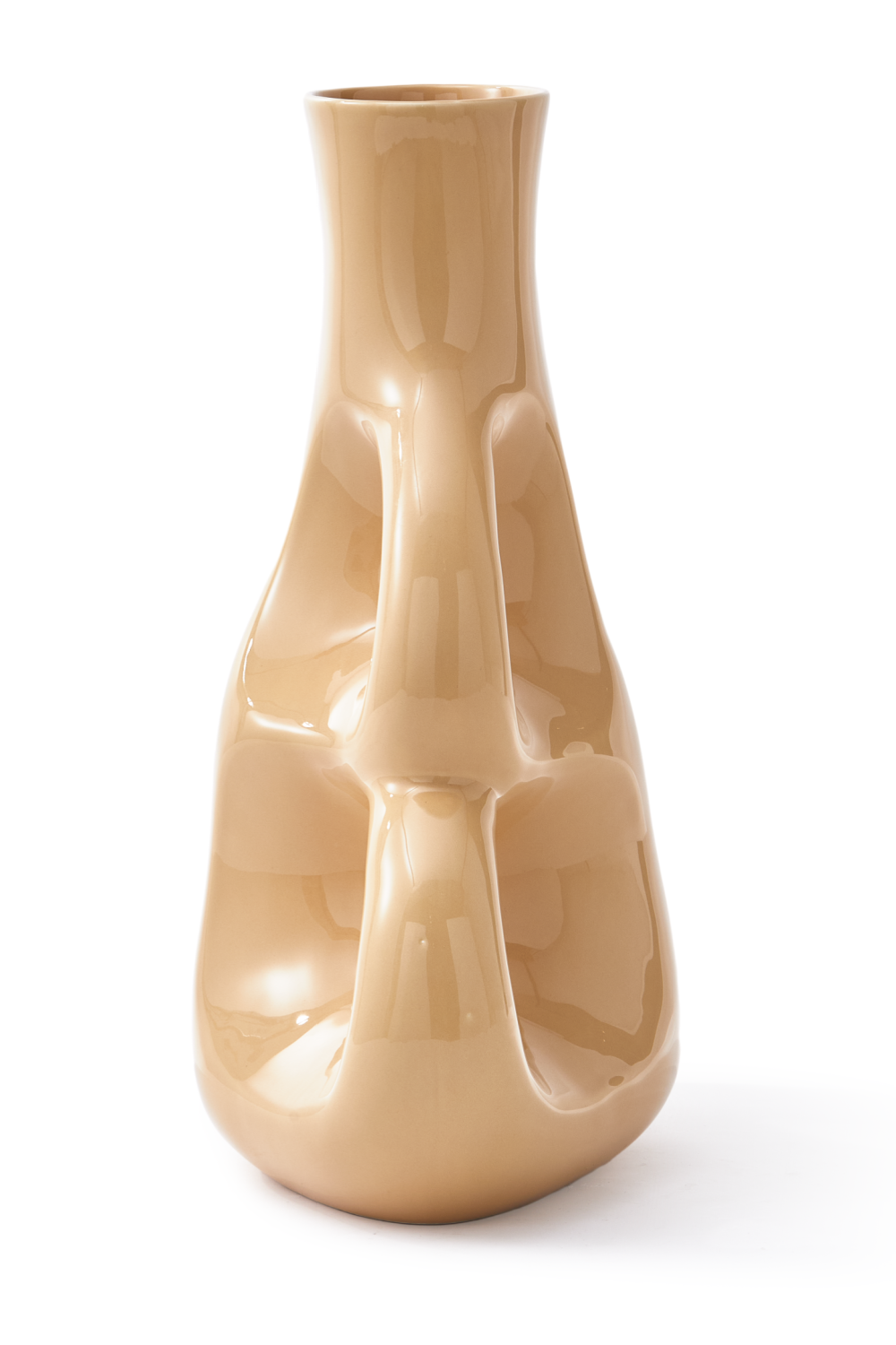 Beige Stoneware Vase M | Pols Potten Three Ears | Oroa.com