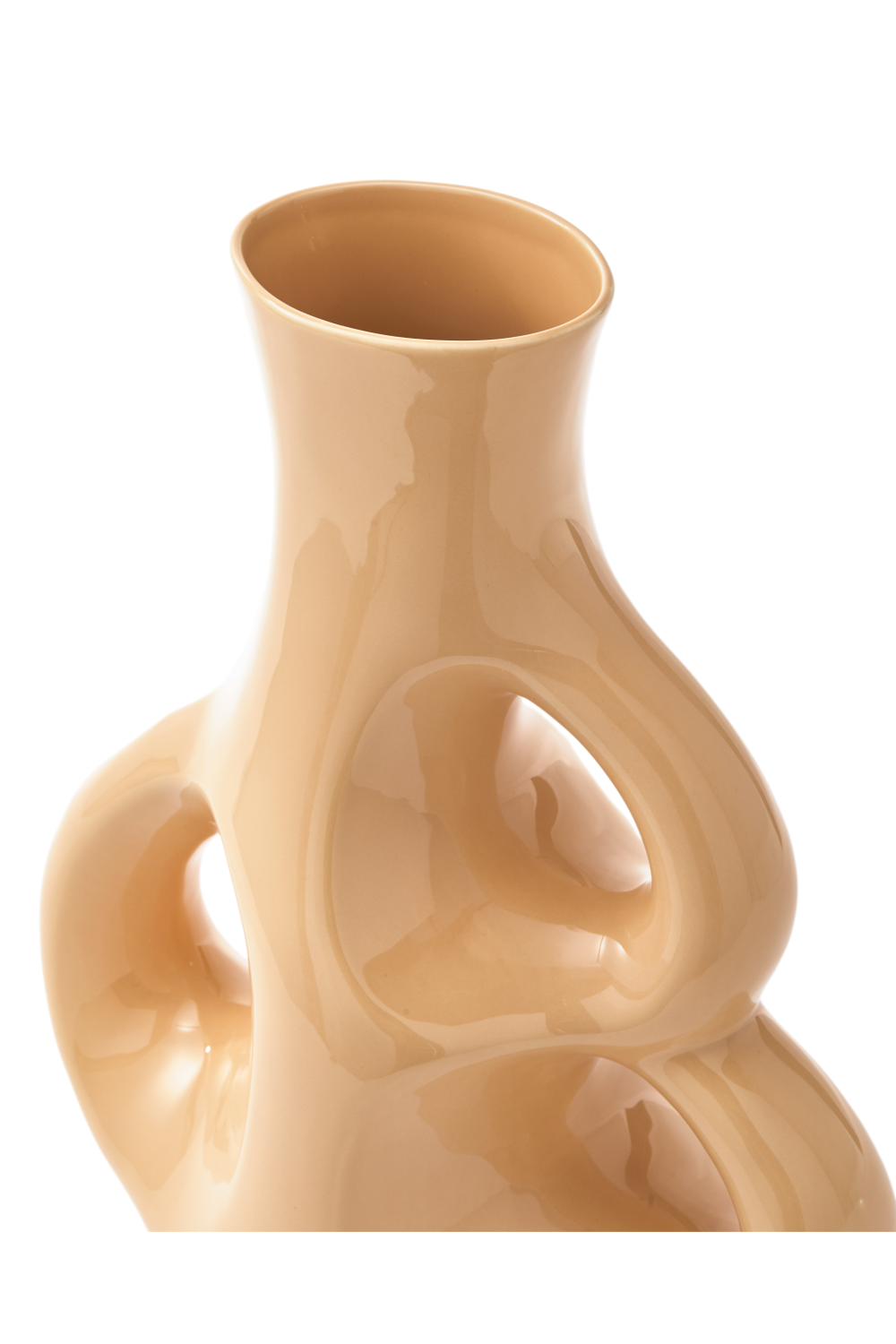 Beige Stoneware Vase M | Pols Potten Three Ears | Oroa.com