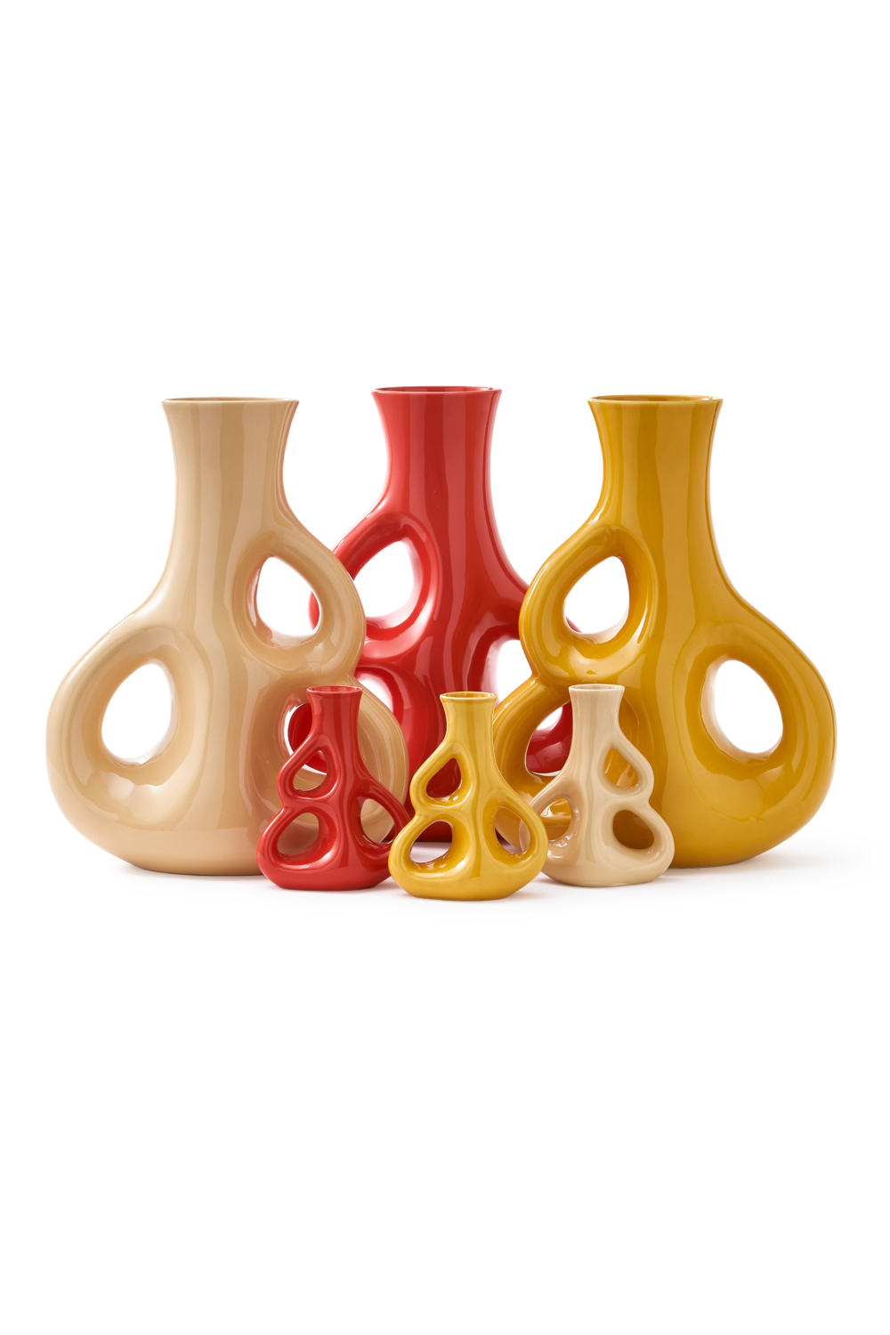 Yellow Stoneware Vase S | Pols Potten Three Ears | Oroa.com