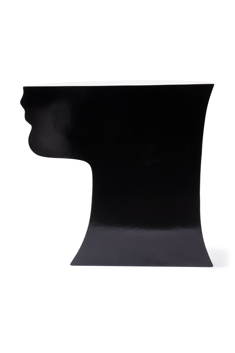 Black Sculptural Chin Coffee Table | Pols Potten Head Left | Oroa.com