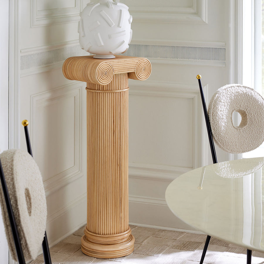 Hand-Coiled Reeds Pedestal | Jonathan Adler Riviera Capital | Oroa.com