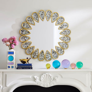 Gray Mother of Pearl Mirror | Jonathan Adler Petal | Oroa.com