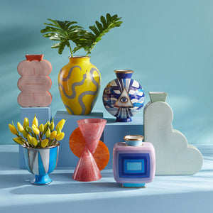 Marbleized Conical Vase | Jonathan Adler Mustique | Oroa.com