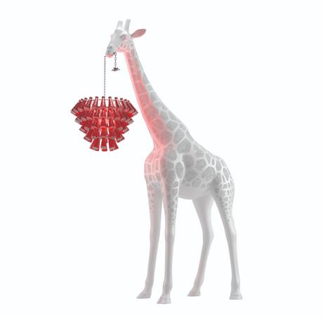 White Giraffe Floor Lamp M | Qeeboo Giraffe in Love | OROA.com