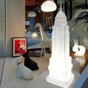White Architectural Rechargeable LED Lamp | Qeeboo Empire | OROA.com
