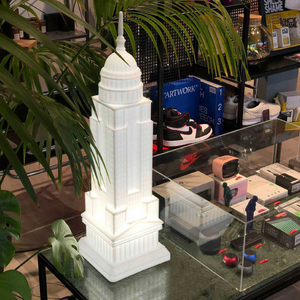 White Architectural Rechargeable LED Lamp | Qeeboo Empire | OROA.com