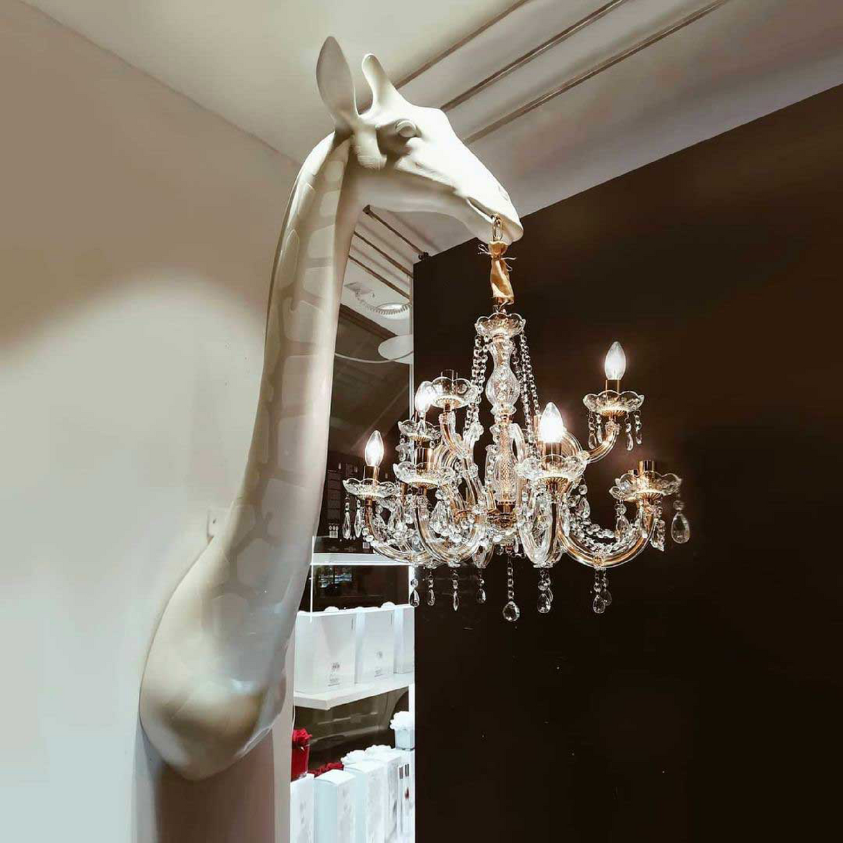 Animal Head Wall Lamp | Qeeboo Giraffe in Love | OROA.com