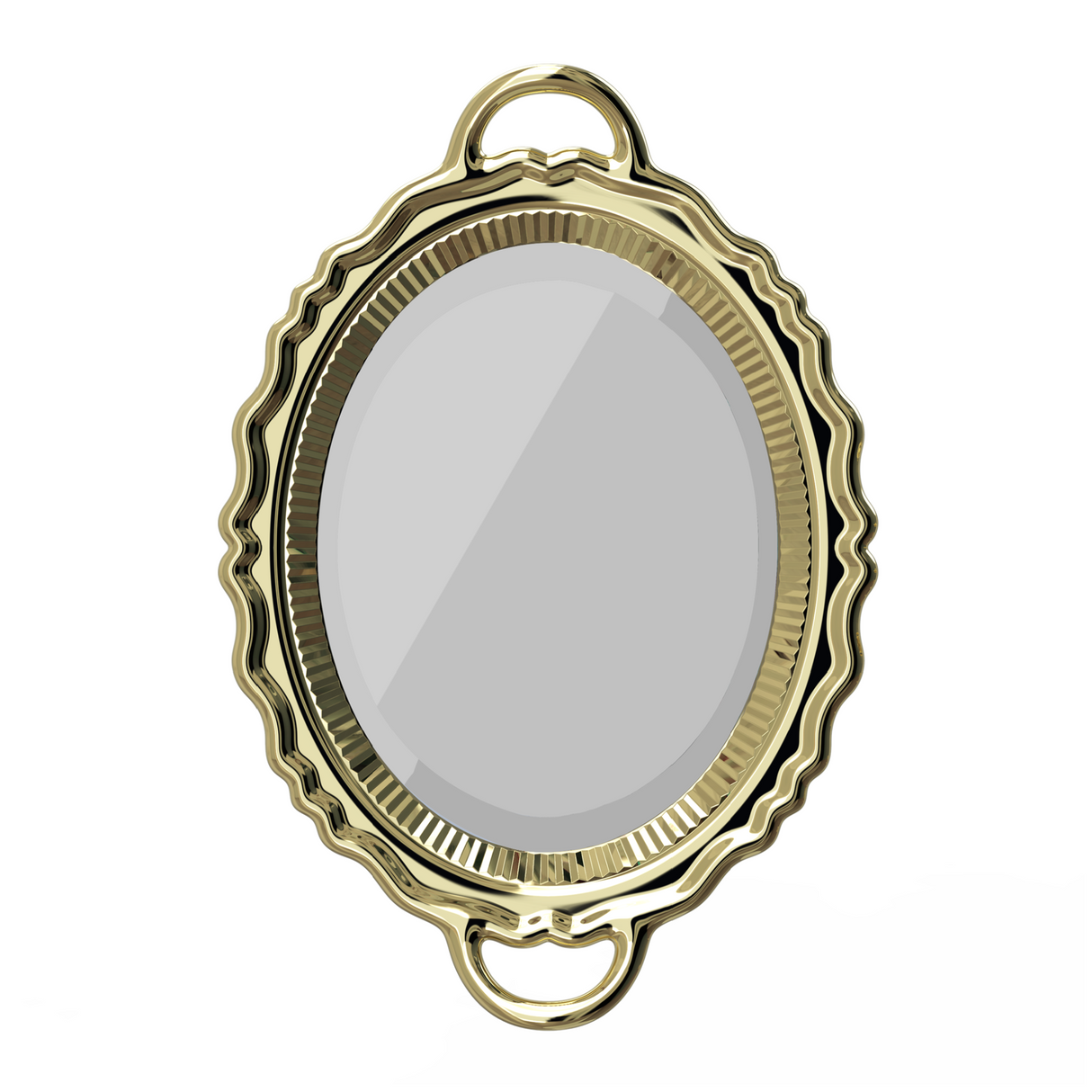 Metallic Tray Wall Mirror | Qeeboo Plateau Miroir | OROA.com