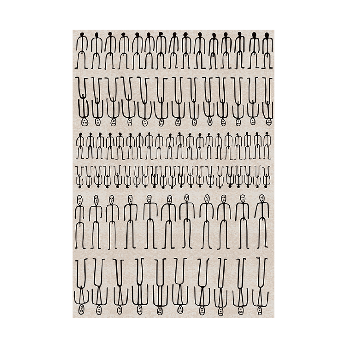 Human Line Art Carpet | Qeeboo Parade