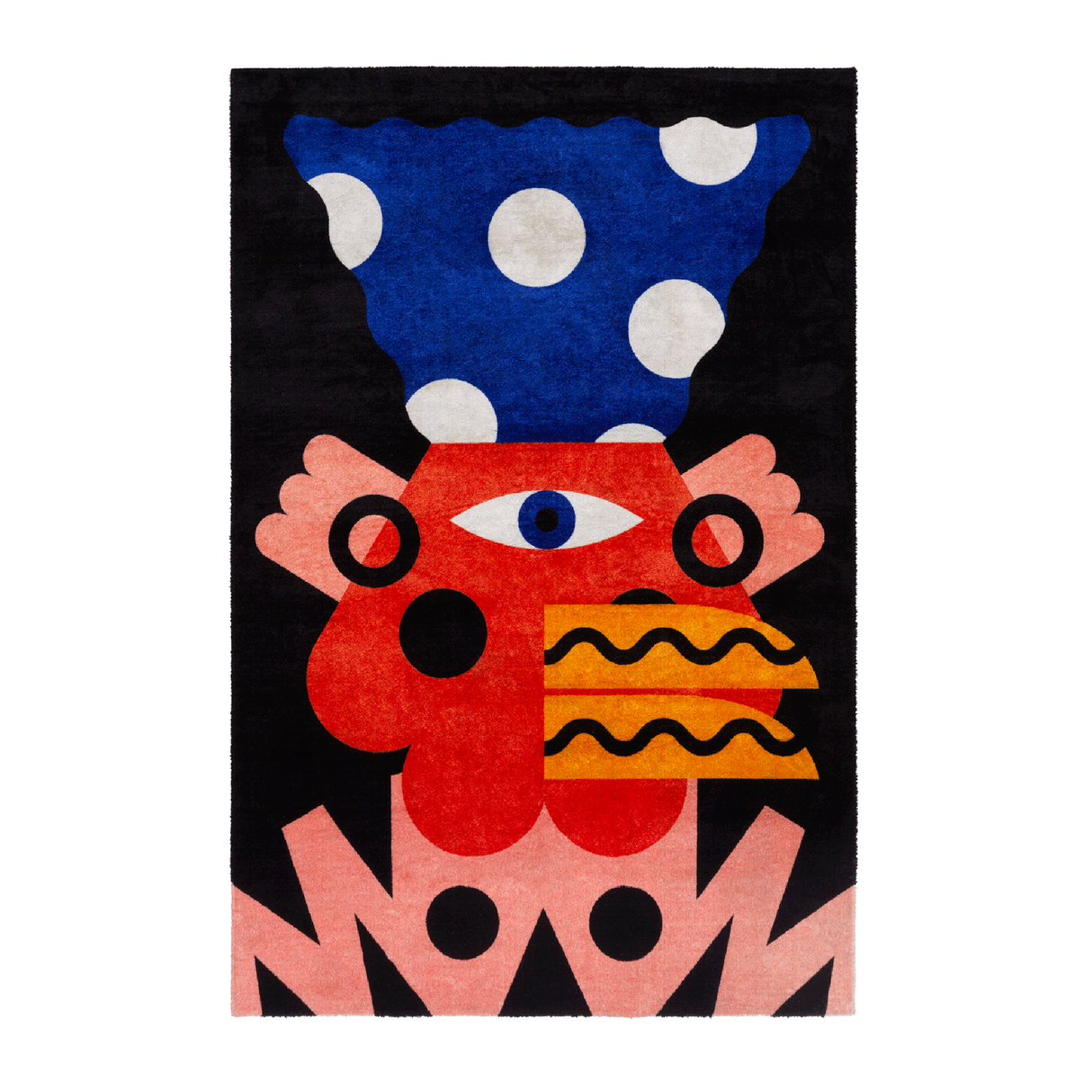 Multicolored Geometric Pattern Rug | Qeeboo Oggian | OROA.com