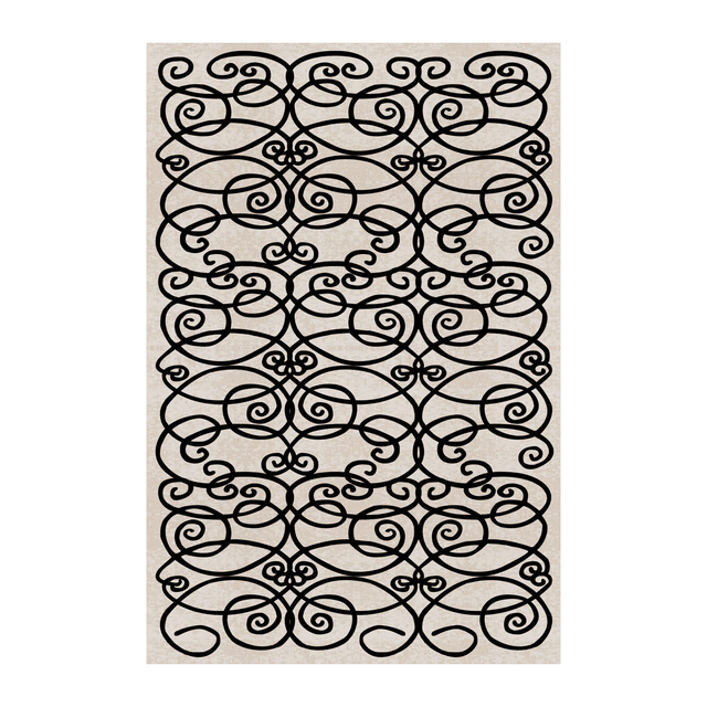 Sprial Pattern Beige Rug 10' x 6'7" | Qeeboo Kris Ruhs | OROA.com