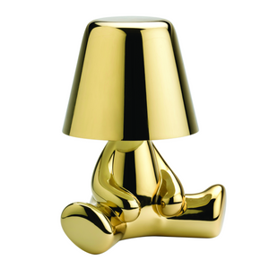 Metallic Child Figurine LED Lamp | Qeeboo Golden Brothers | OROA.com