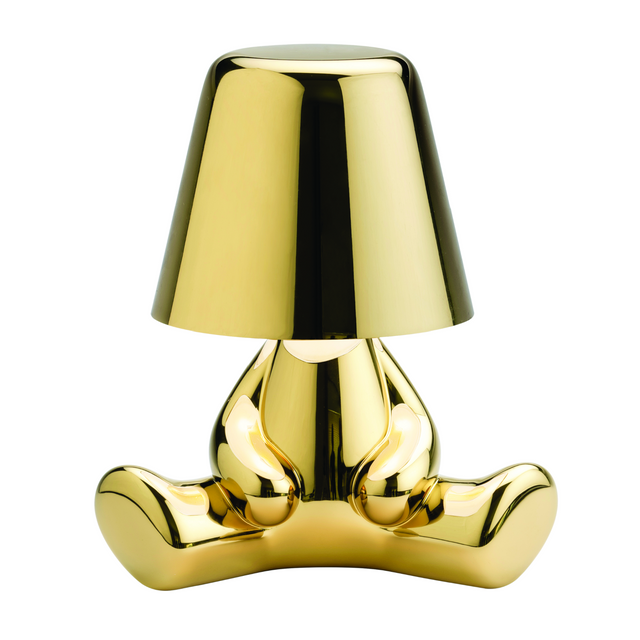 Metallic Child Figurine LED Lamp | Qeeboo Golden Brothers | OROA.com