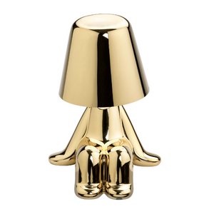 Metallic Child Figurine LED Lamp | Qeeboo Golden Brothers | OROA.com