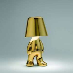 Metallic Child Figurine LED Lamp | Qeeboo Golden Brothers | OROA.com