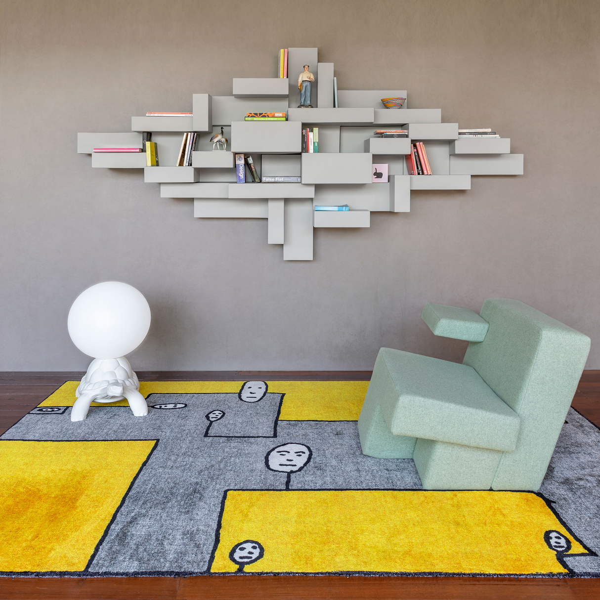 Geometric Modular Wall Shelf | Qeeboo Primitive | OROA.com