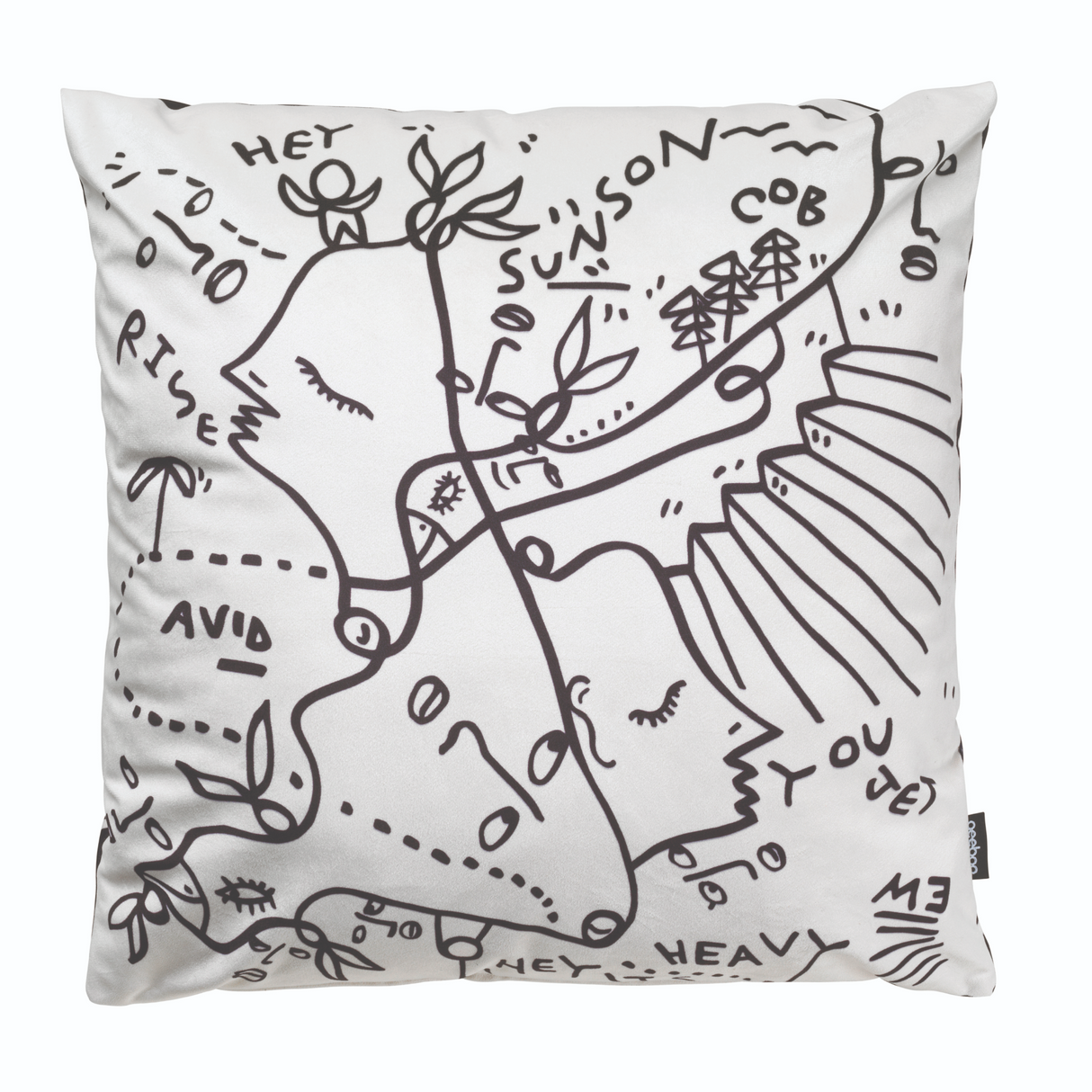 Stylized Drawings Pillow S | Qeeboo Energetic | OROA.com