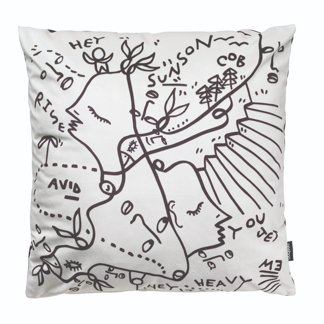 Stylized Drawings Pillow S | Qeeboo Energetic | OROA.com