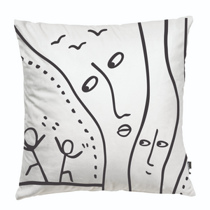 Graphic Design Pillow | Qeeboo Silent Shadows | OROA.com