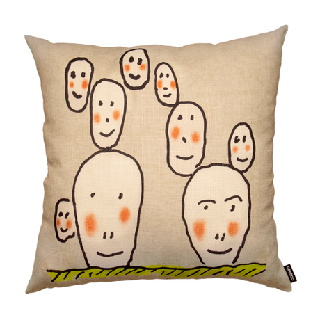 Two-Sided Faces Cushion | Qeeboo Prickly Pear | Oroa.com