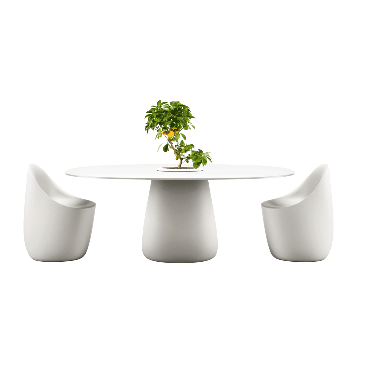 Indoor/Outdoor Bucket Dining Table | Qeeboo Cobble | OROA.com