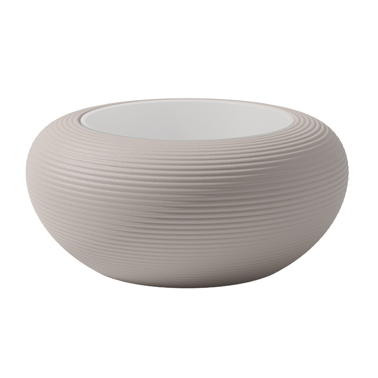 Glass Top Low Round Table | Qeeboo Nami | OROA.com