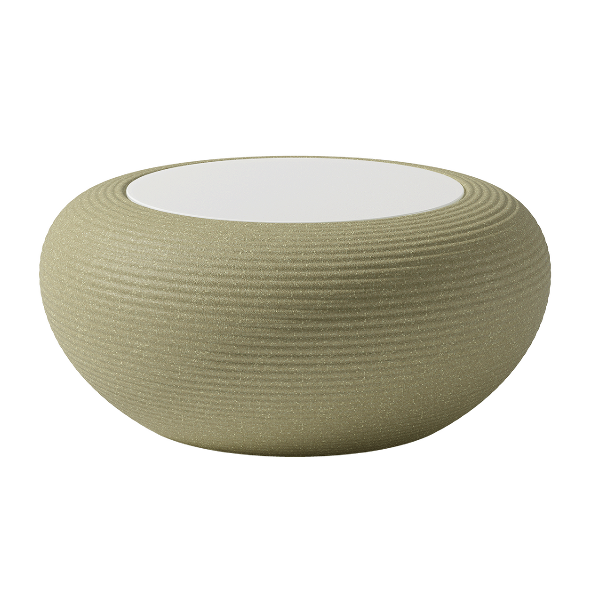 Glass Top Low Round Coffee Table | Qeeboo Nami | OROA.com