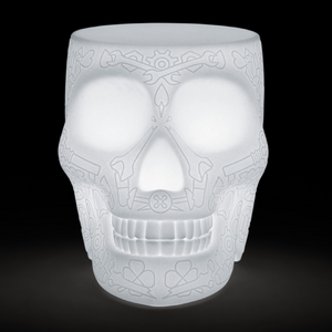 Skull Stool with Rechargeable LED Lamp | Qeeboo Mexico | OROA.com