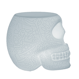Skull Stool with Rechargeable LED Lamp | Qeeboo Mexico | OROA.com