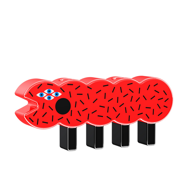 Red Caterpillar Candlestick | Qeeboo Brucoloco | OROA.com