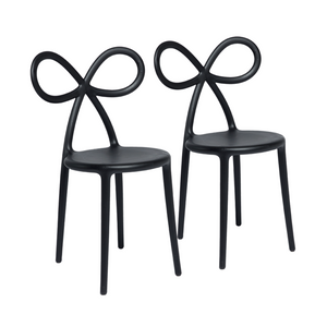 Modern Chic Dining Chair Set (2) | Qeeboo Ribbon | OROA.com